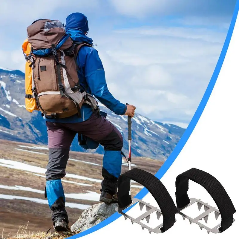 Schnees pitzen für Schuhe rutsch feste Schuh Eis klampen Schnees chuh greifer 2x Eis klampen für Schuhe und Stiefel Schnee Eis Winter Wanderschuhe