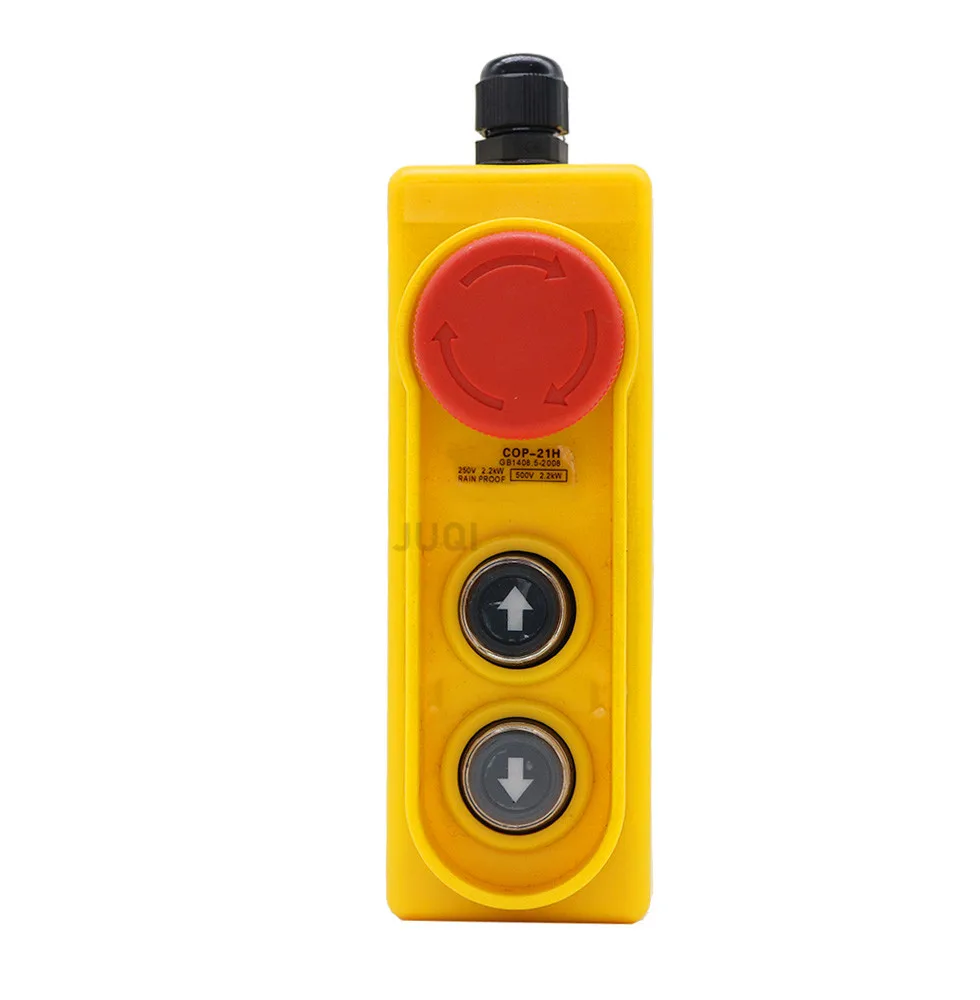 COP-21H rain proof lifting button box emergency stop button switch 2.2KW direct control electric hoist switch 250V