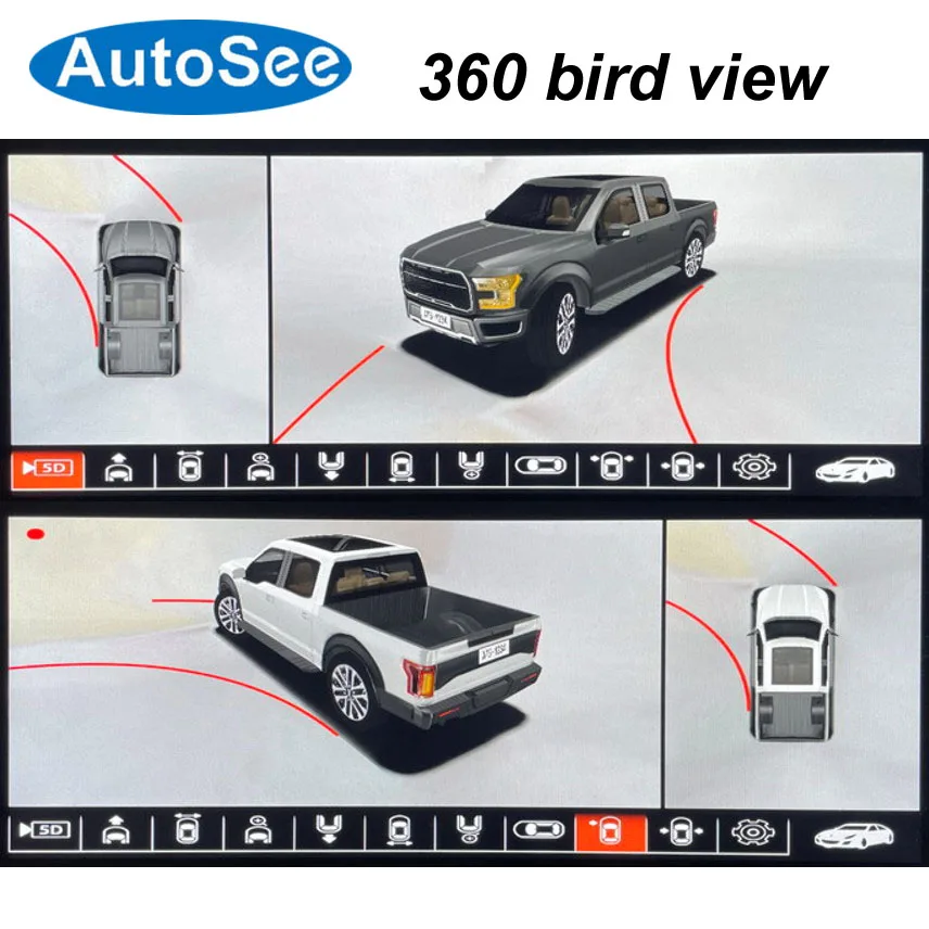 suit original 2023 OEM monitor SYNC4 for Ford F150 tremor 360 degree camera bird eye Panoramic view Front rear Surround reverse