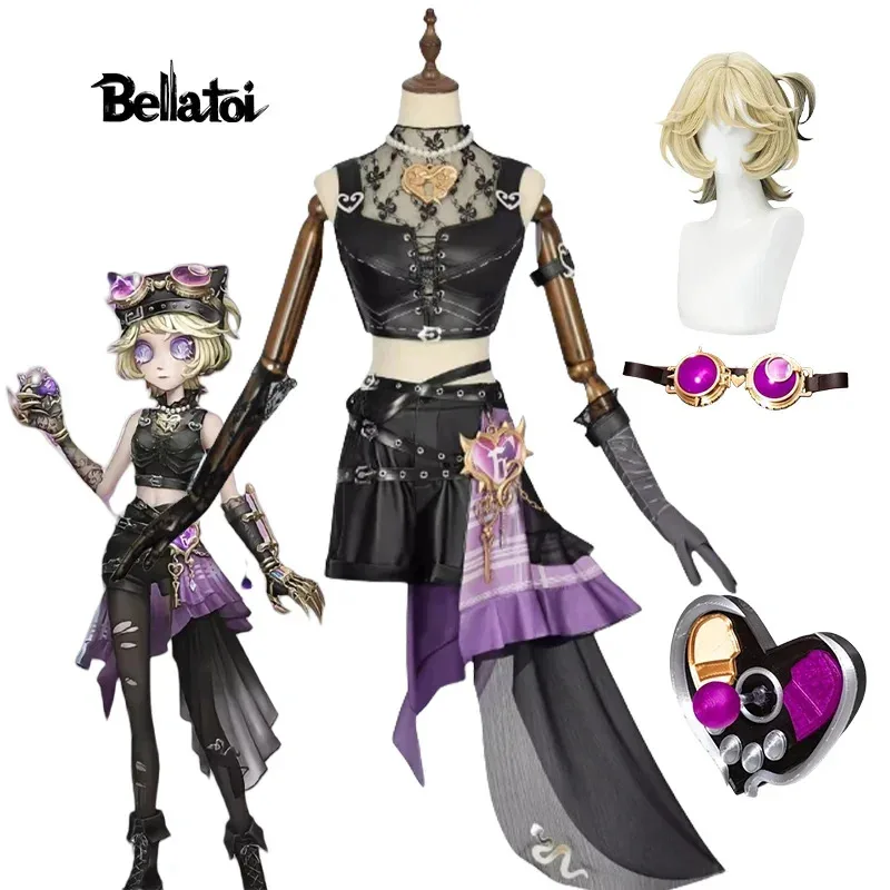 

Игра «Identity V» с механическим замком, аниме, карнавальный костюм, парик, комплект Tracy Reznik, подходит для вечеринок на Хэллоуин и Рождество