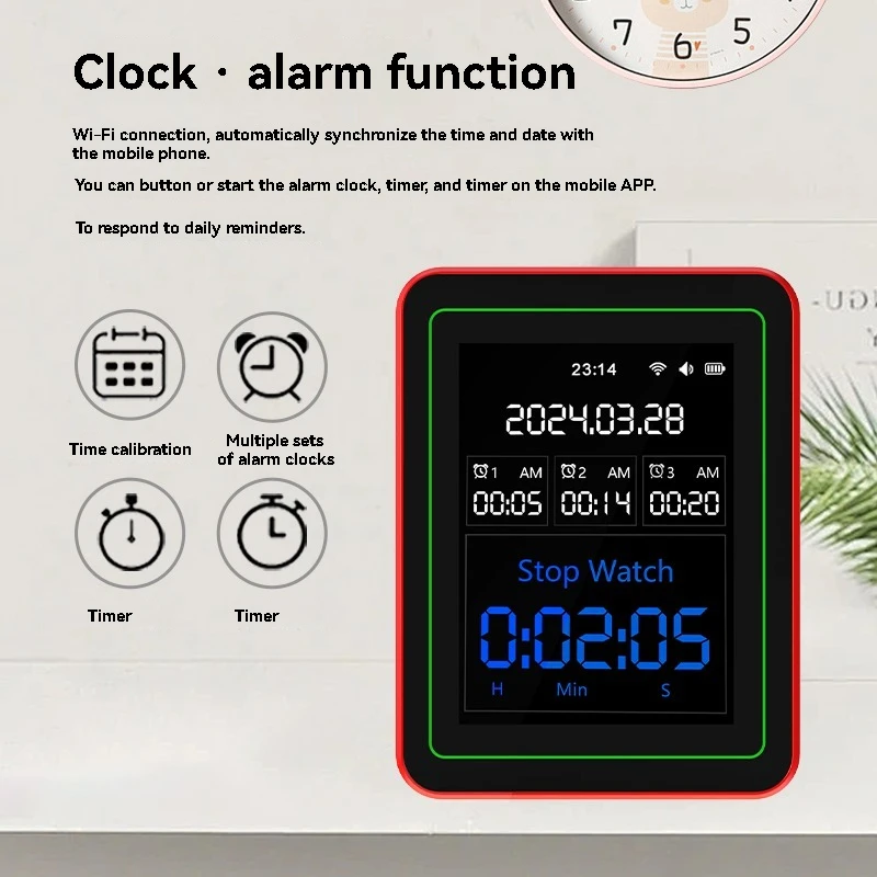 RCXAZ 15-in-1 Smart WiFi Air Quality Monitor Temp Humidity CO2 PM2.5 PM10 TVOC HCHO Sensors Compatible with Tuya App for Home