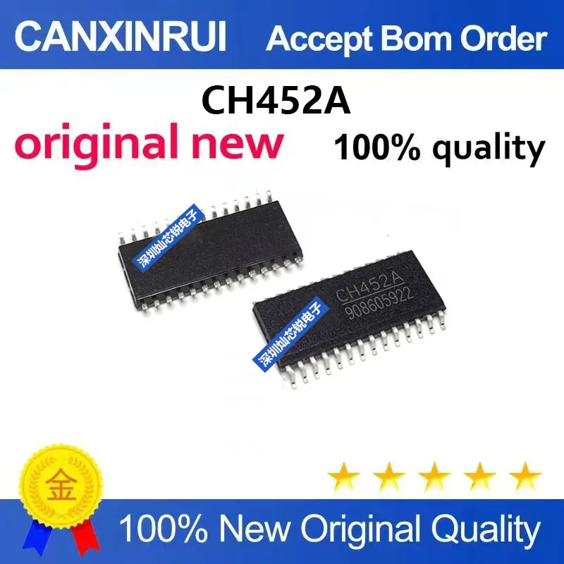 (5-100pieces)Brand new original CH452A SMD SOP28 digital tube display driver and keyboard scanning control chip