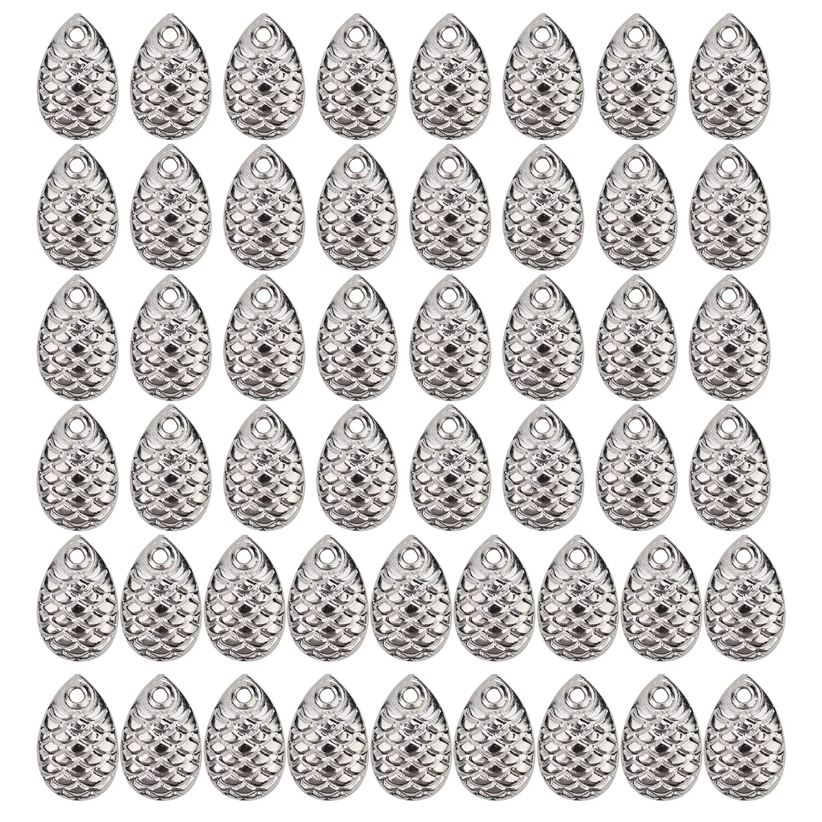 50 Pcs/pack Fishing Spinner Rings Blades Flattie Attractor Lure Spoon Accessories For Lure Spoon Fishing Accessories Equipments