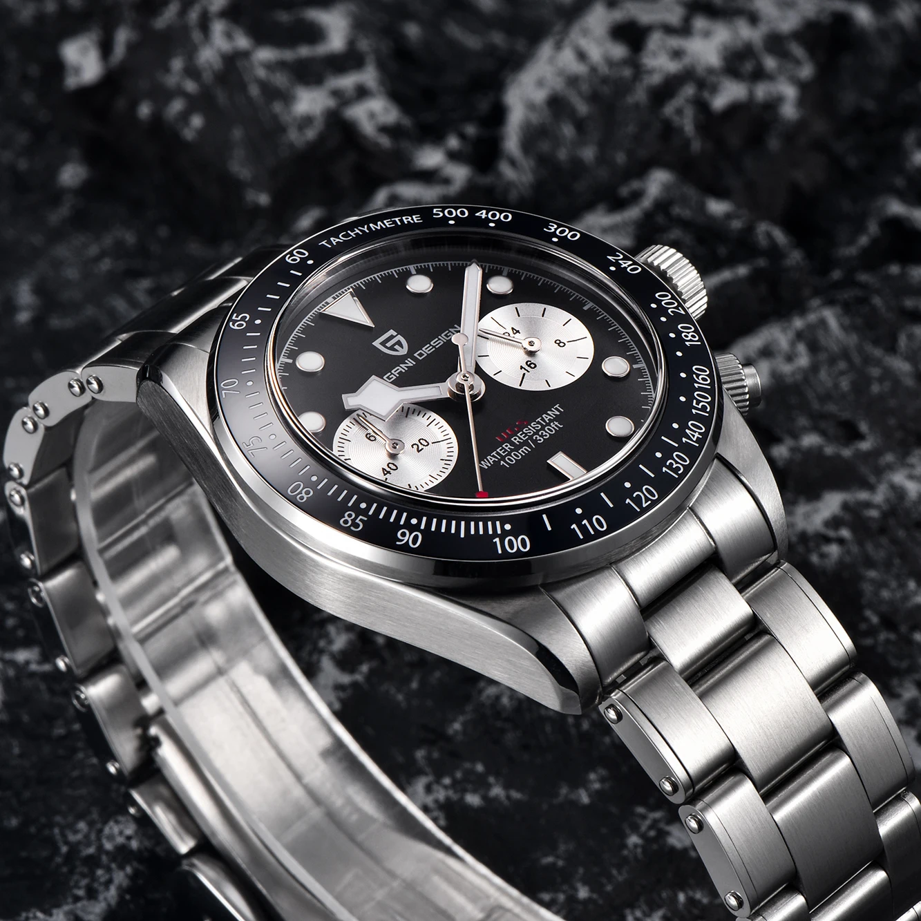 2026 New PAGANI DESIGN Panda Men's Watches Luxury Quartz Chronograph Waterproof AR Sapphire Mirror Sports Watch For Men Luminous image 4
