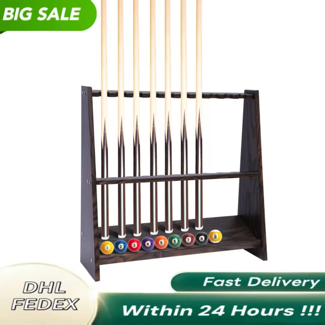 

Sturdy 10-Hole Billiard Cue Rack, Multifunctional Storage for Cues, Golf Clubs, Fishing Rods, and Small Items, Ideal for Home