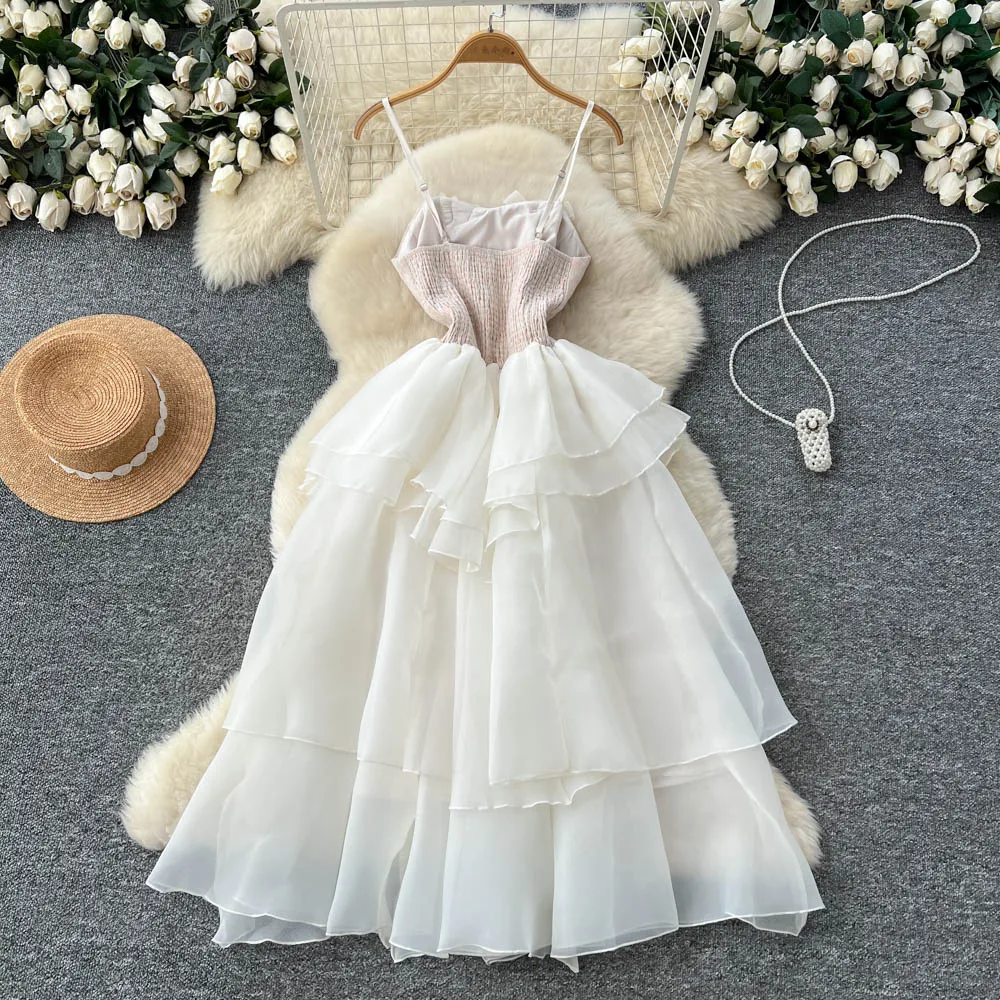 Vintage élégant sans manches floral robe à manches longues décontracté français femmes mode automne printemps robes