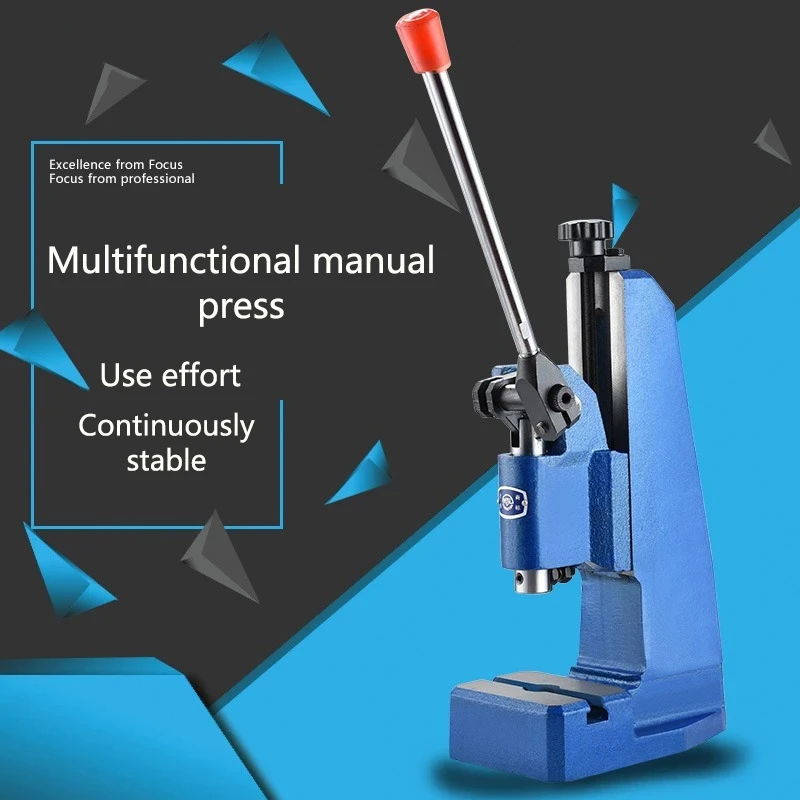 Precision Manual Punching Machine Hand Press Machine Equipment Tabletop Punch Shaft Press Creasing Machine