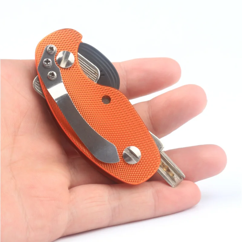 Key Clip Multifunctional Car Key Aluminium Key Holder Clip Keys folder keyring housing Pocket Tools Keys Organizer Case Bag