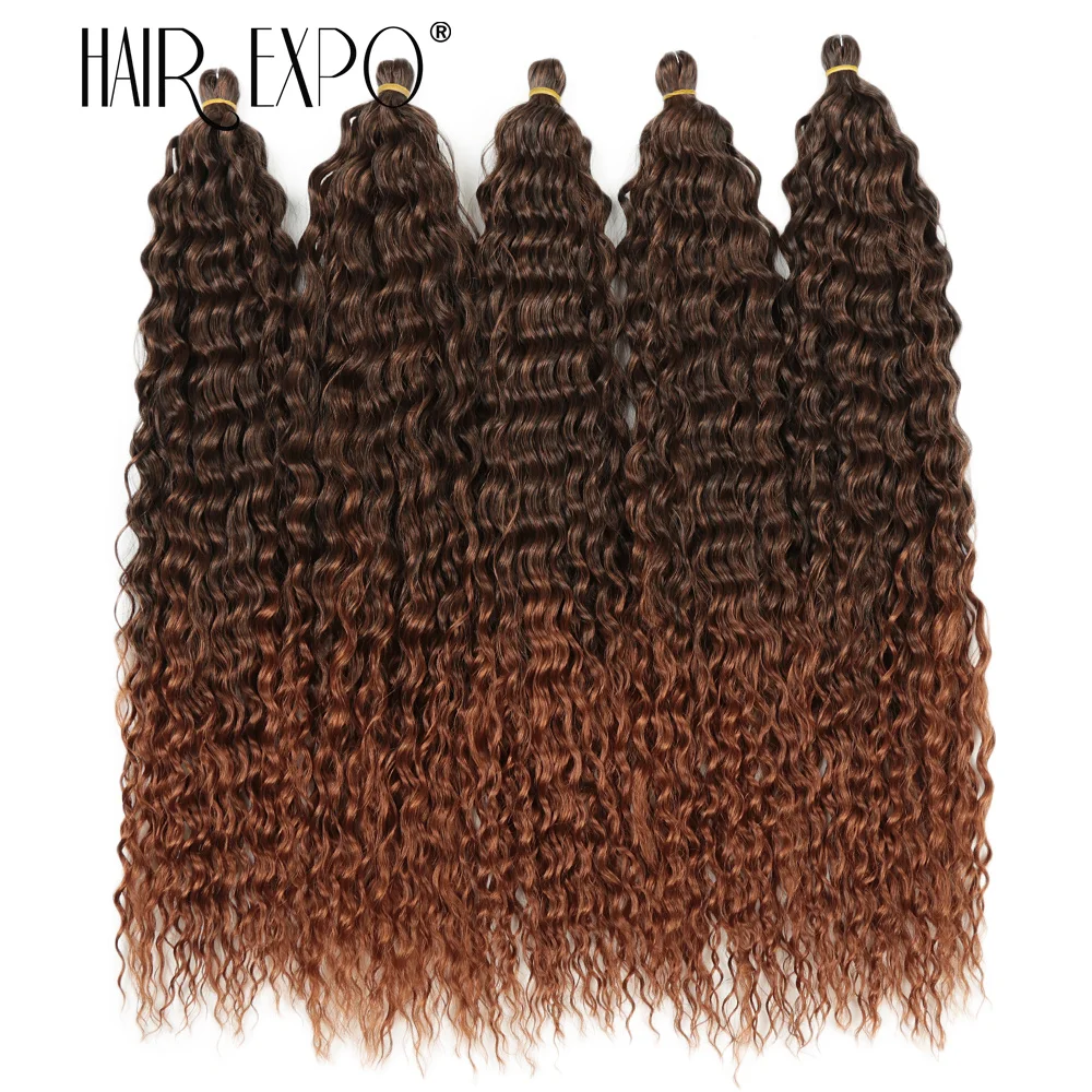 22" Ariel Curl Häkelhaar Synthetische Tiefe Welle Geflecht Haarverlängerung Ombre Ariel Curl Haar Weiche Wasserwelle Twist Haar Blond Rosa – Detail 12