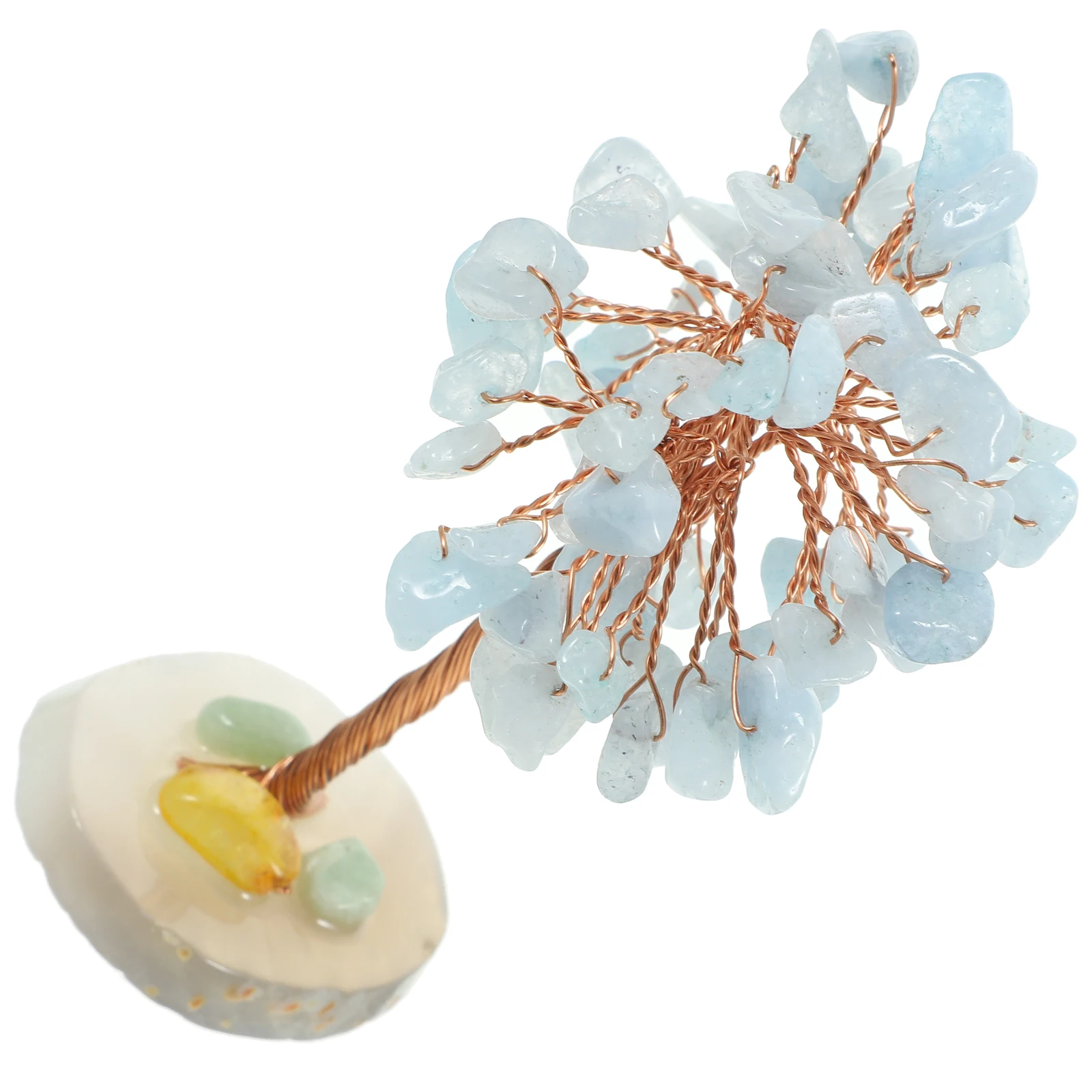 

Crystal Tree Blue Gemstone H made Desktop nament nament for Home Office Stylish Unique Gift Idea Tabletop Crafts