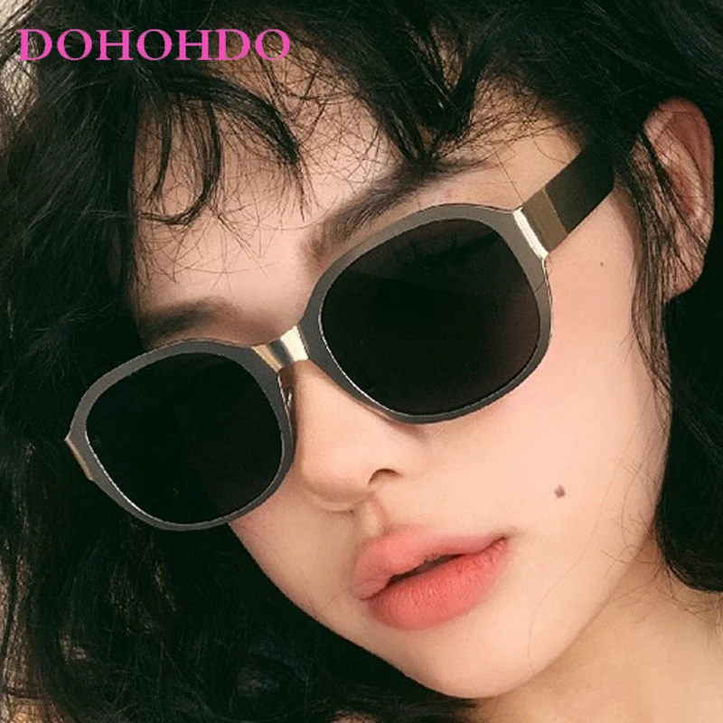 

Fashion Luxury Brand Designer Metal Frame Oval Sunglasses Women Men Classic Personality Outdoor Driving Shades Sunglasses UV400
