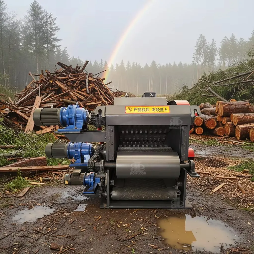CE Certification 3-5 Tons Per Hour Double Roller Feeding System Wood Drum Chippers for Sale