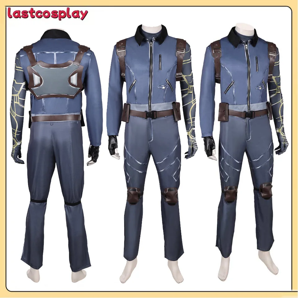 

Bucky Movie Barnes Cosplay Winter Soldier Costume Adult Men Jacket Coat Pants Gloves Outfits Halloween Carnival Party Suit
