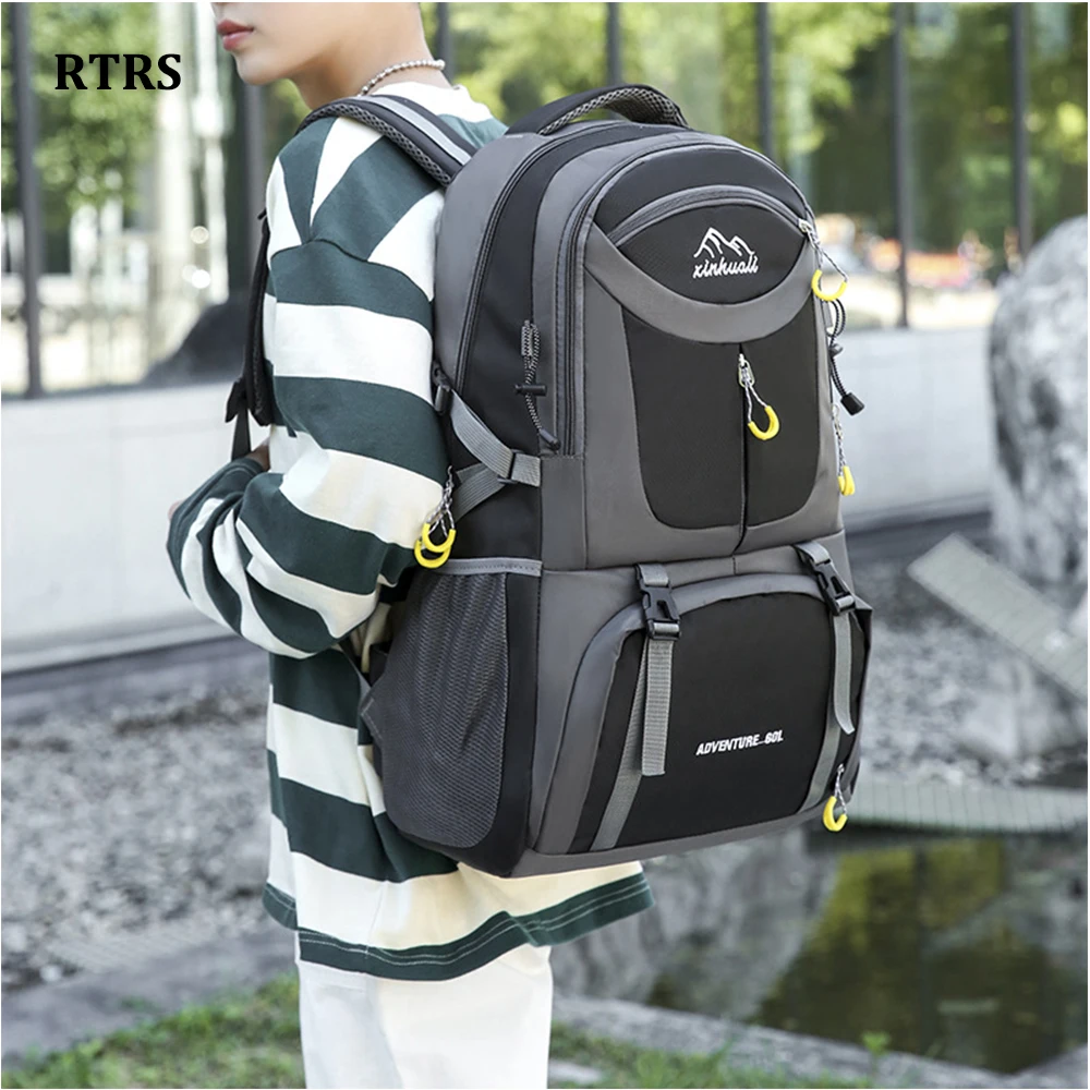 40L Large Capacity Hiking Men Backpacks  Rucksack Waterproof Woman Outdoor Backpack Camping Cycling Climbing Hunting Bag