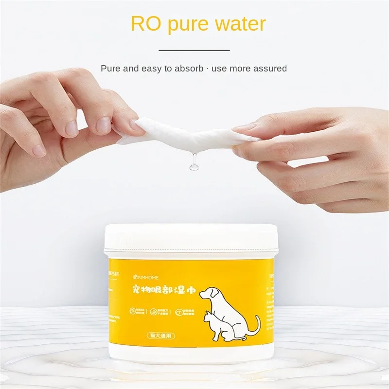 200Pcs Pet Eye Wet Wipes Cleaner Non Irritating Stain Removal Wet Wipes for Cats and Dogs Universal Tear Stains Wet Wipes