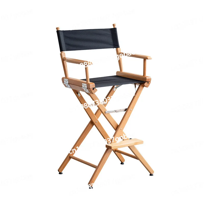 Solid wood folding director chair portable leisure beach chair outdoor makeup photography props backrest office chair
