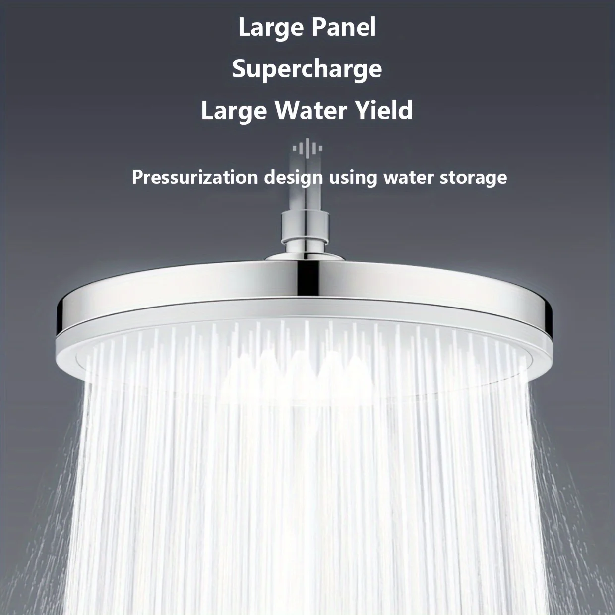 6 Mode Adjustable Large 9 Inch Square Shower Nozzle Super Pressurized Rain Shower Head Top Spray Bathroom Accessory