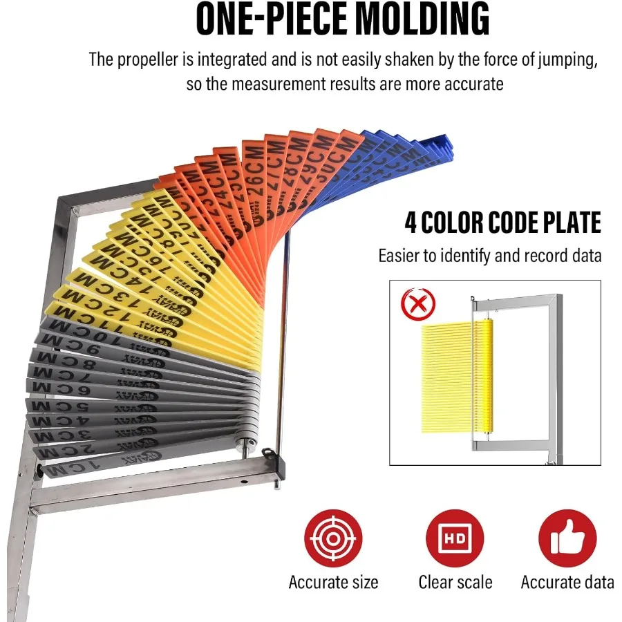 أداة قياس القفز العمودي 3.9411.5Ft ارتفاع قابل للتعديل مدرب القفز العمودي مع رافعة إعادة تعيين لكرة السلة والكرة الطائرة Tr #4