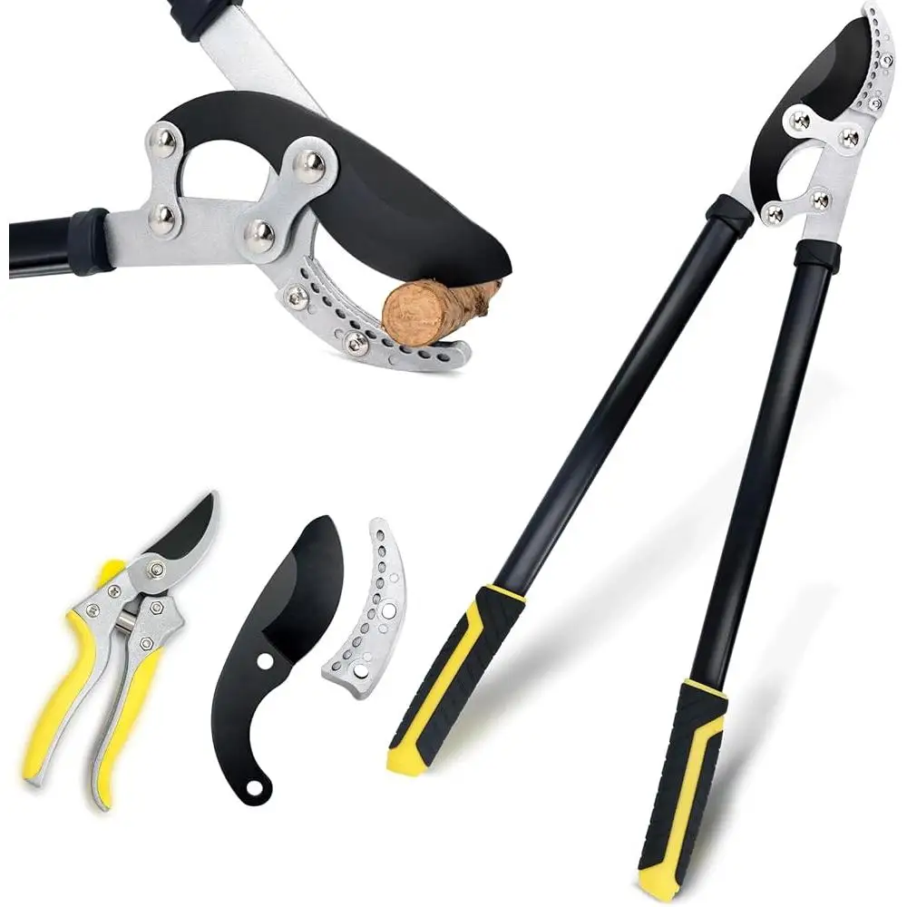 Heavy Duty Garden Loppers ชุด 30 นิ้ว Anvil Pruners ความจุตัด 2 นิ้วใบมีดทนทานเหมาะสําหรับตัดต้นไม้และตัดแต่งกิ่ง