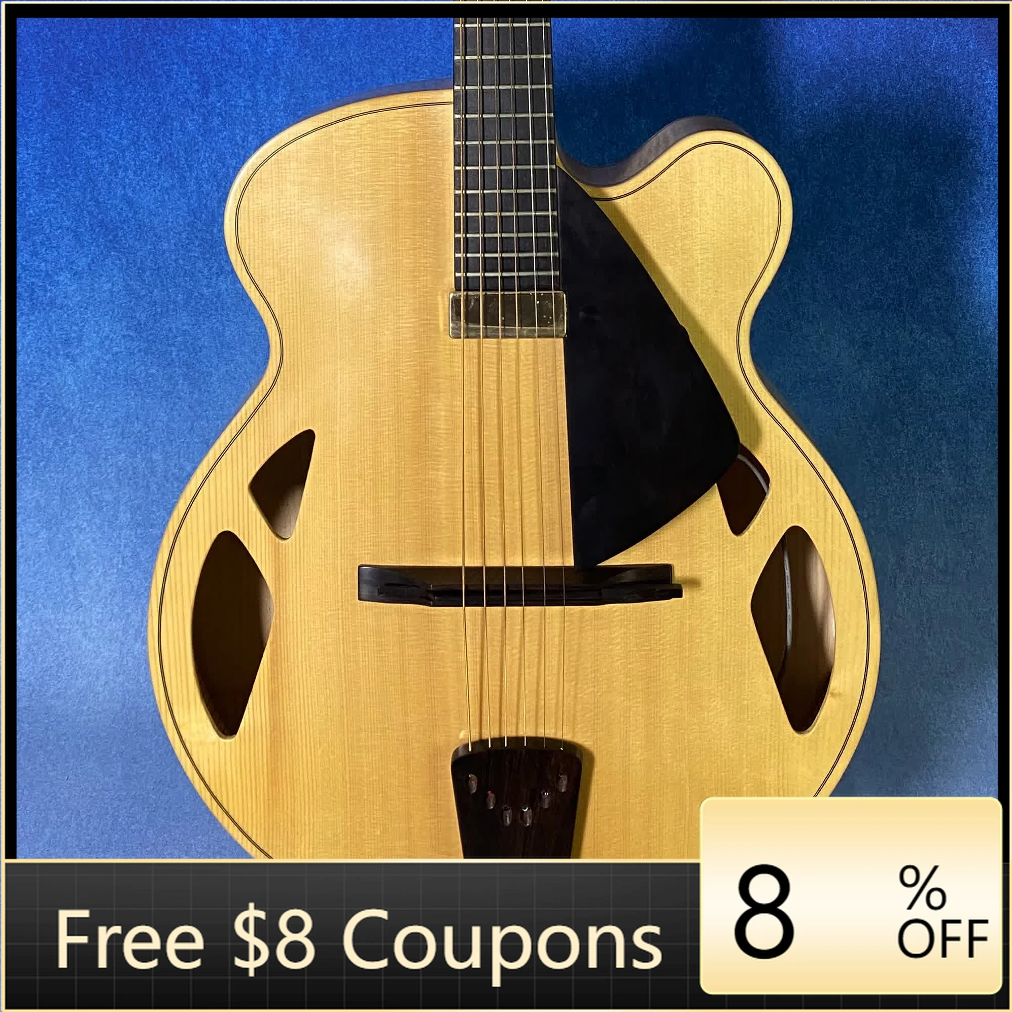 

STLF Yunzhi 17-Inch Archtop Jazz Guitar Carved Solid Maple Handcrafted 6-String Hollow Body Customizable Eastman Jazz Electric G