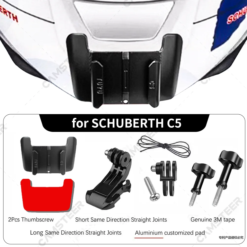 for SCHUBERTH C5 Aluminium Helmet Chin Mount for GoPro Hero 13 12 11 10 9 Insta360 X4 X3 Ace pro DJI Action 5pro 4 3 Camera