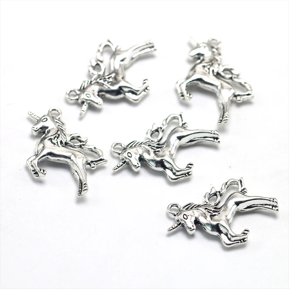 

20pcs Alloy Unicorn Pendant Necklace Charm DIY Charms Jewelry Making Pendants Stylish Shape Accessories