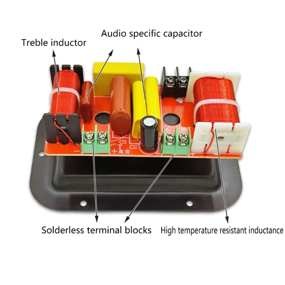 350W 2 Ways Speaker Treble+Bass Frequency Divider Crossovers Speaker Filters DIY for Home Theater