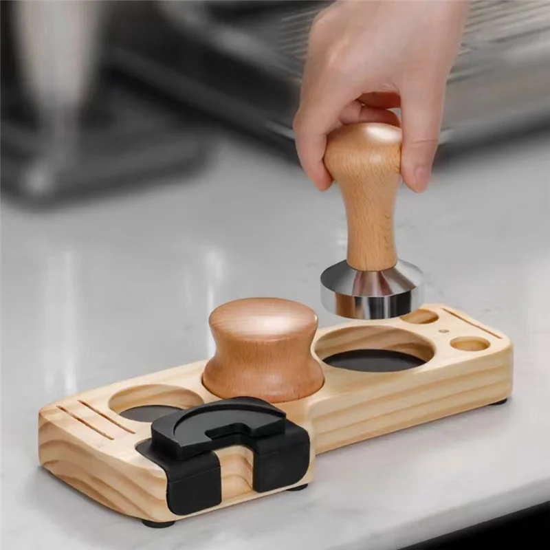 AF93-Universal Coffee Tamper Presser Holder For Espresso Distributor Tamping Station Distribution Lever Tool Tamper Mat