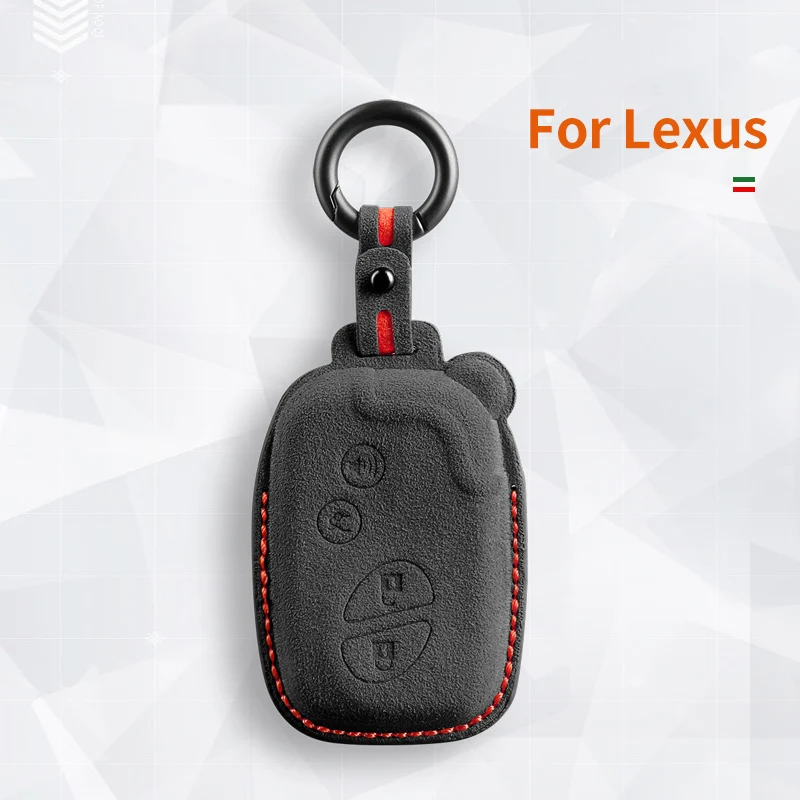 

For Lexus CT200H GX400 GX460 IS250 IS300C RX270 ES240 ES350 LS460 GS300 450h 460h Suede Car Key Case Holder Shell Fob Keychain