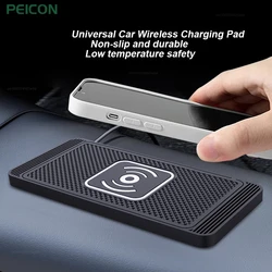 Car Wireless Charger for Iphone 17 16 15 15 Pro Max 14 13 12 X Samsung S24 S23 Wireless Car Charger Silicone Pad Fast Charging