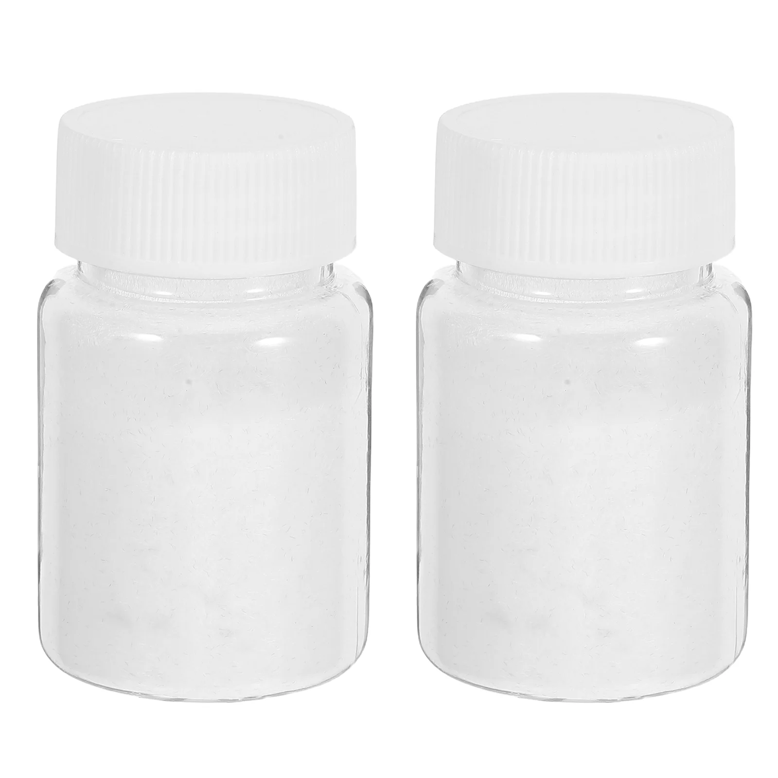 2 Bottles Flocking Powder Applicator Crafts DIY Useflocking Mini Compact Natural Flower Material Snow for Ornaments