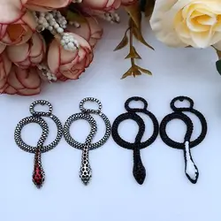 5pcs 46*25mm Snake Pendants Animal Snake Charms Pendants For Making DIY Jewelry Earring Necklace Accessories Findings