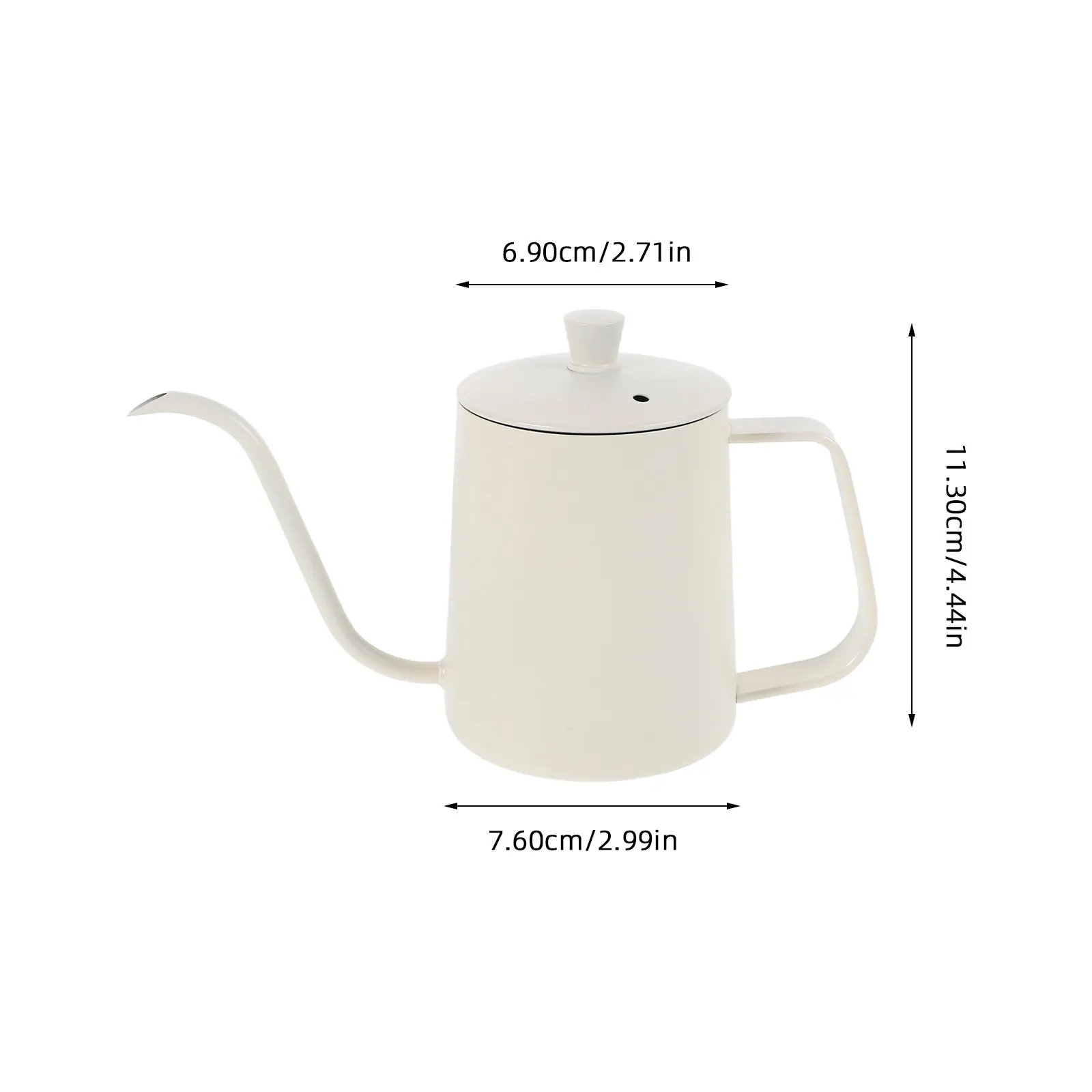 Gooseneck Coffee Kettle Stainless Steel Hand Drip Kettle with Long Spout and Lid Temperature Retention Ergonomic