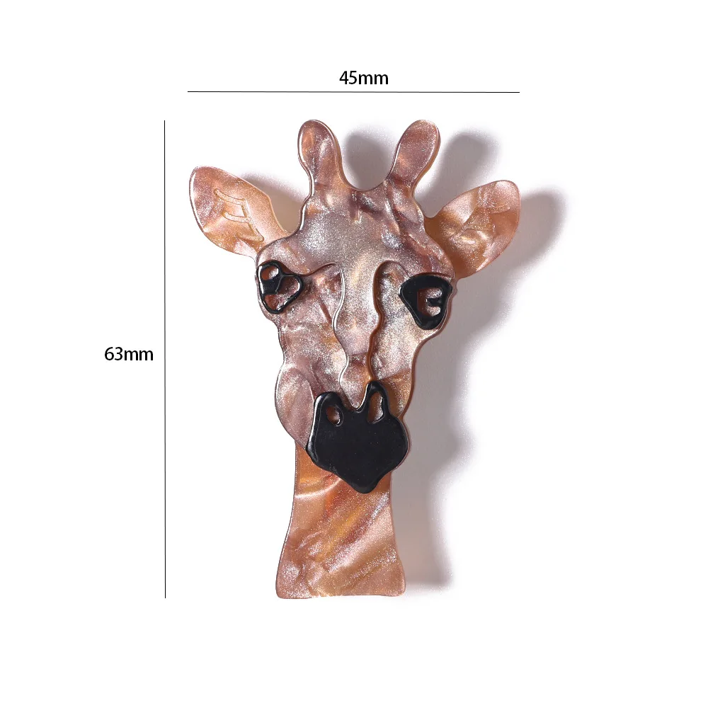 YAOLOGE New Arrival Original Handmade Design Giraffe Hair Clip Animal Form Women's Acrylic Hair Accessories Hairpin