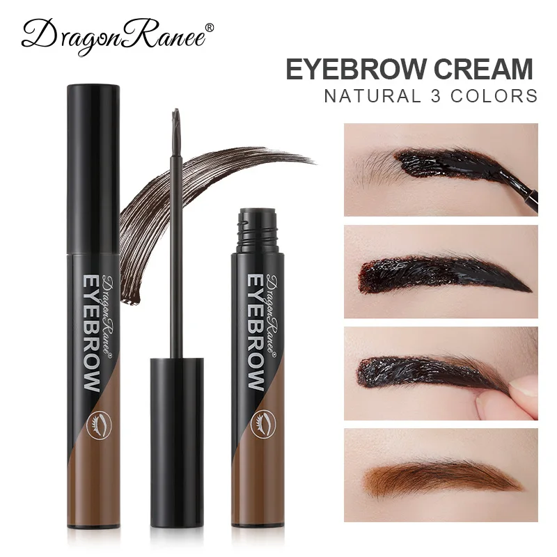 Waterproof Peel-off Eyebrow Gel Black Brown Tint Makeup Lasting Eye Brow Enhancers Liquid Gel Tear Wear Easy Natural Brow Tattoo