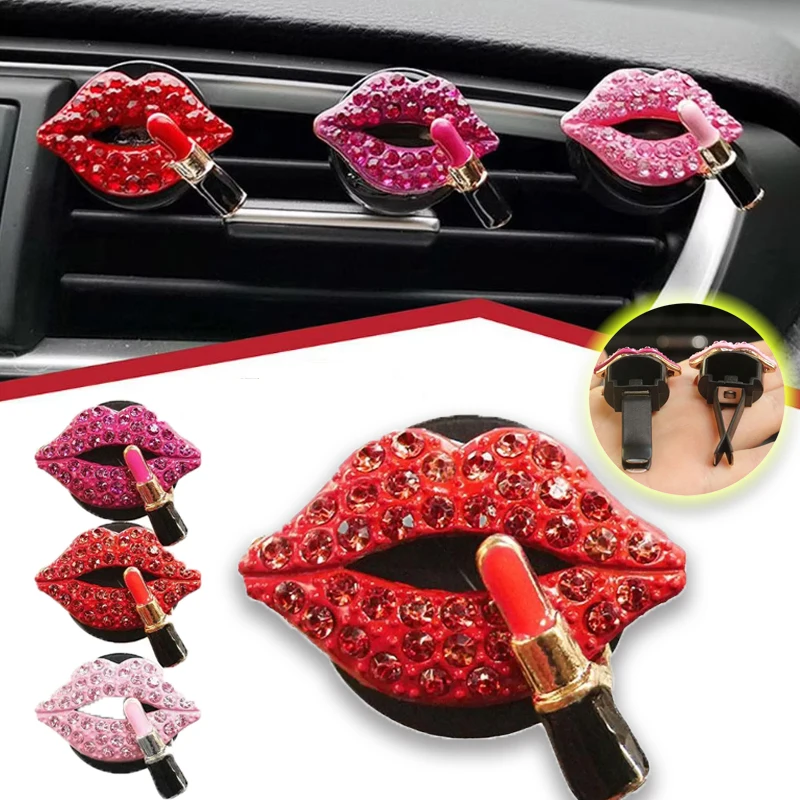 

Car Air Vents Air Conditioning Air Vents Aromatherapy Clip Lipstick Lipstick Diamond Shape Fragrance Clip Decorative Ornaments