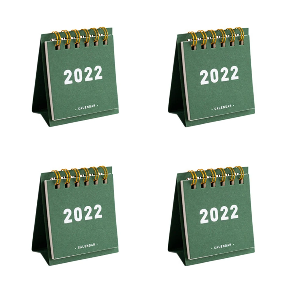 

4pcs Mini Desk Calendar 2023 Aesthetic Paper Home Decor Portable Desktop Calendars Practical