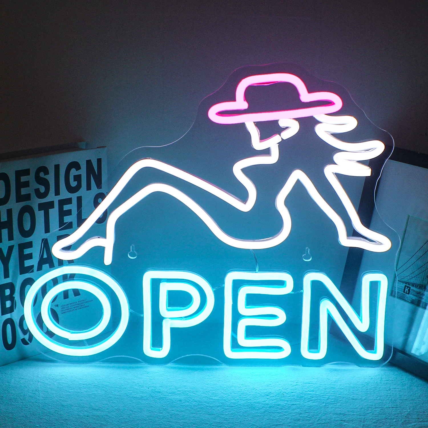 Donna Open Neon Light Sexy Woman Neon Sign Bar Shop Restaurant Room Party Business Personality Wall Decoration Glow Led Light