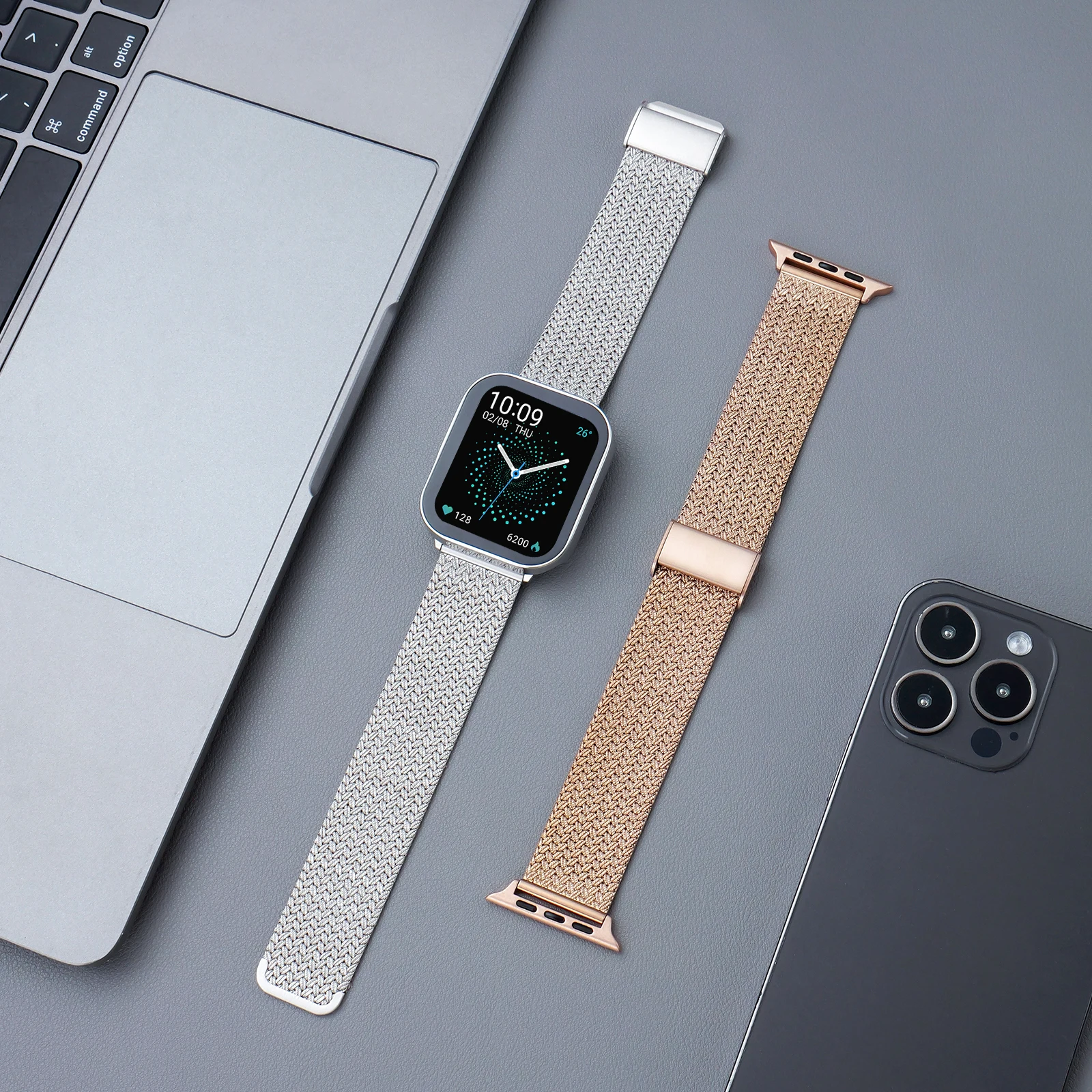 Advanced dual mesh woven metal strap for Apple Watch Ultra 49mm S11 S10 46/45/44/42/41-38mm versatile strap for iwatch series S9