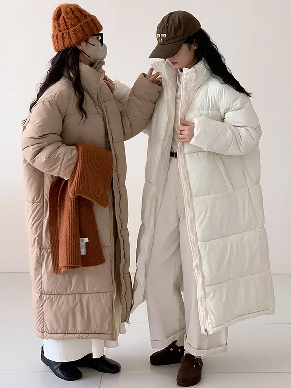 

Women's Long Over-Knee down Cotton Jaet Thi Warm Bread Sle Coat Korean Version Loose Fit plus Size Winter Coat