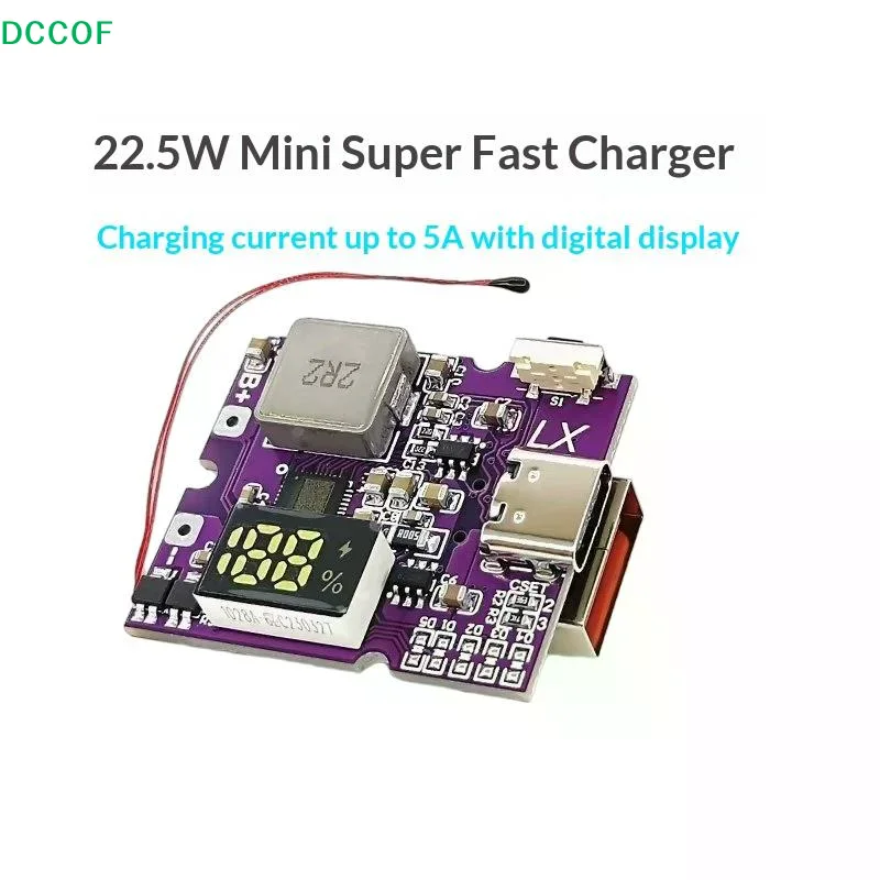 [COF]22.5W Power Bank Bidirectional Fast Charging Mobile Power Module Circuit Board With Digita Type-C USB Suppor PD/QC3.0 2.0