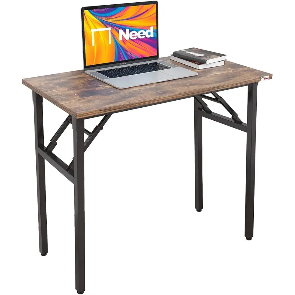 

Small Desk 31 1/2"" No Assembly Foldable Writing Table,Sturdy And Heavy Duty Folding Computer Desks For Small Space/Home