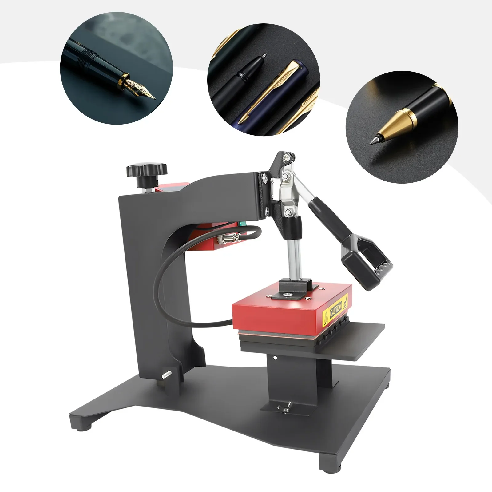 350W Custom Pen Heat Press Machine Adjustable Pressure Temperature Time DIY Personalization on Ballpoint Pens