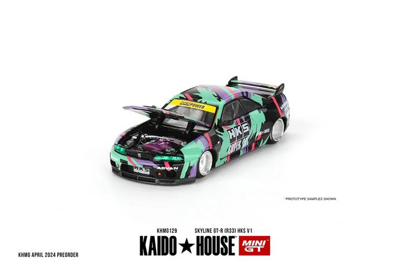 

Kaido House x MINI GT Skyline (R33) HKS V1 Diecast Model Car