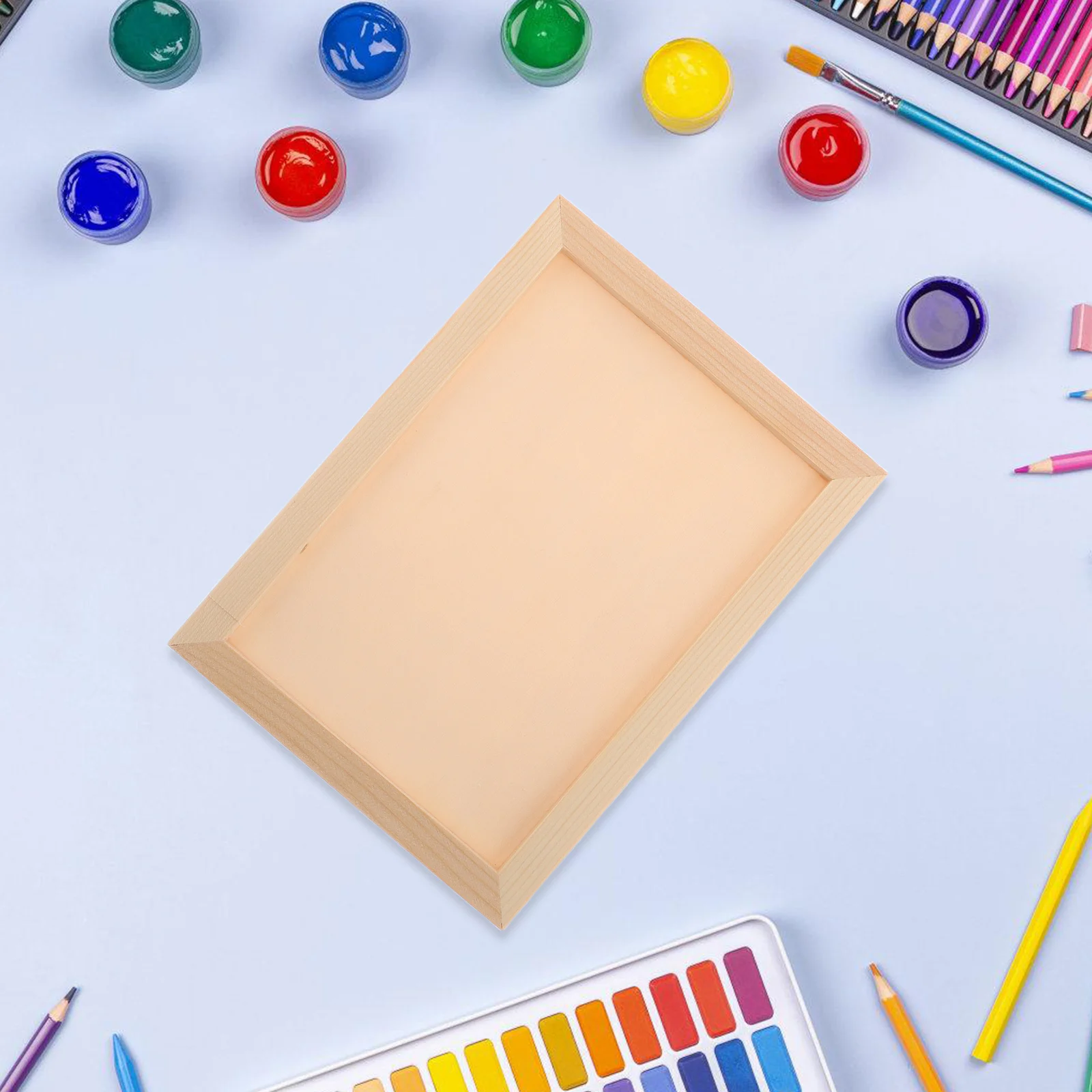 3 Pcs Colorful Mud Frame Wood Flower DIY Kit Picture Frames Craft Kits Ordinary