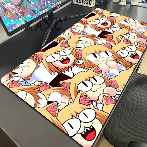 Anime Gaming Neco-arc Gamer Cabinet Mouse Pad Accessories Rubber Keyboard Office Tables Computer Desk Mat Carpet Mousepad