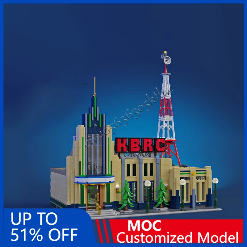 

2681 PCS City Engineering Radio Station: Brick FM MOC Customize Modular Building Block Kids Brick Design DIY Holiday Toy Gifts