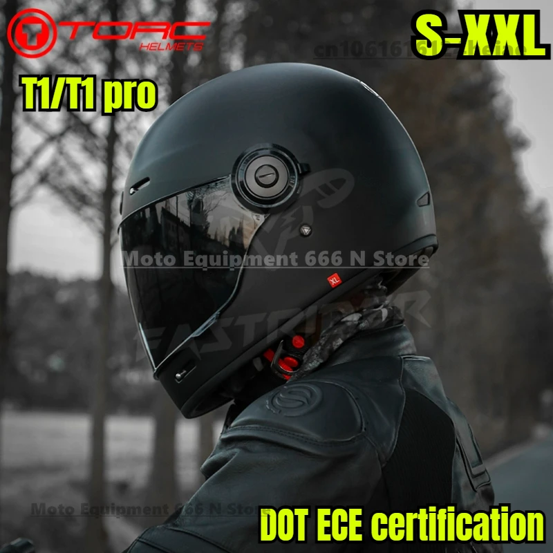 

Torc Motorycle Helmet T1 Moto Retro Helmet Men Motorbike Riding Motocross Vintage Full Face Helmets Capacete De Moto DOT ECE