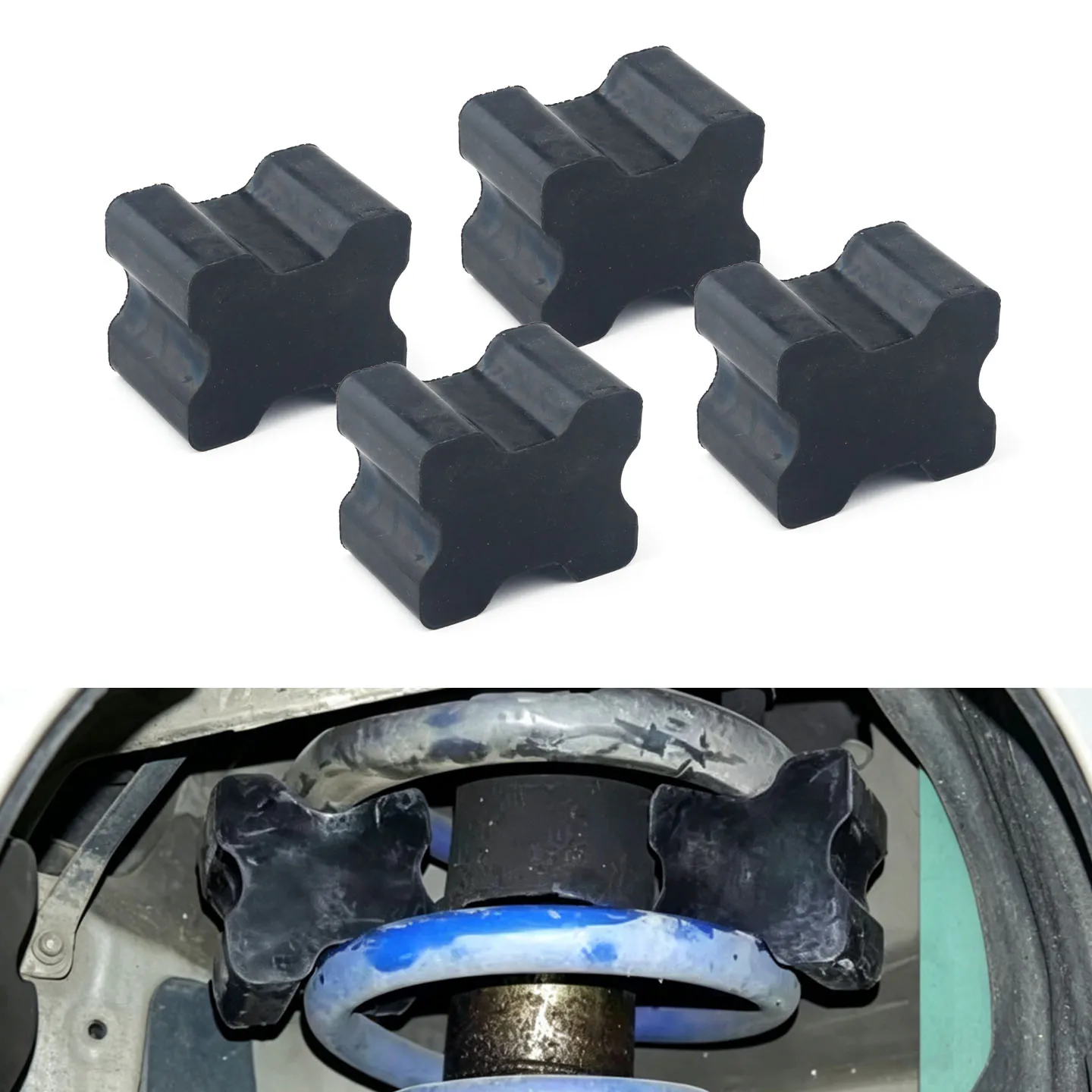 4 PCS/SET Front Spring Spacer Set Impacts And Pressure Absorption Coil Spring Spacer