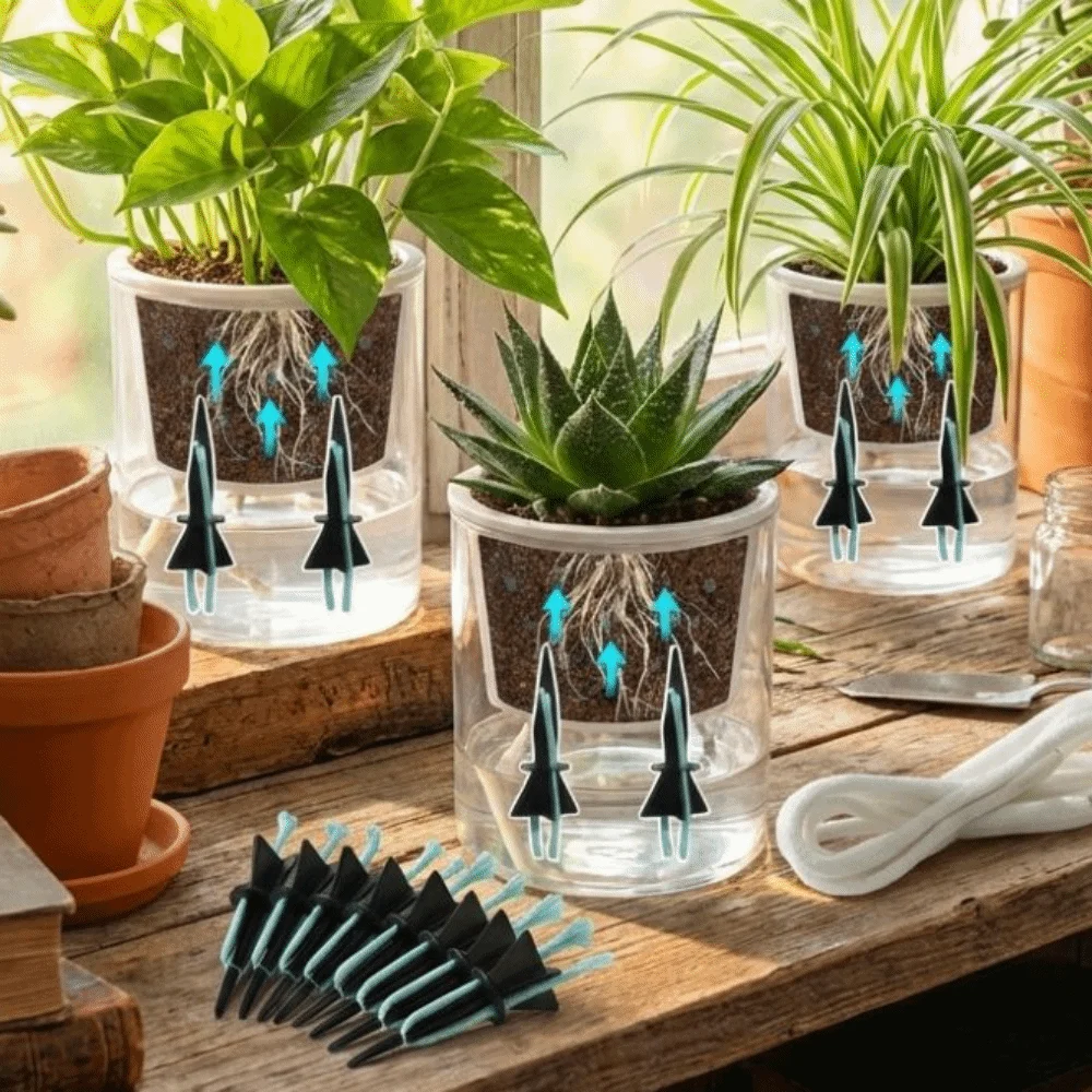 

Adjustable Self-Watering Spikes Water-Absorbing Plastic Plant Watering Spikes Planting Tool Slow-Release Plant Ground Nails